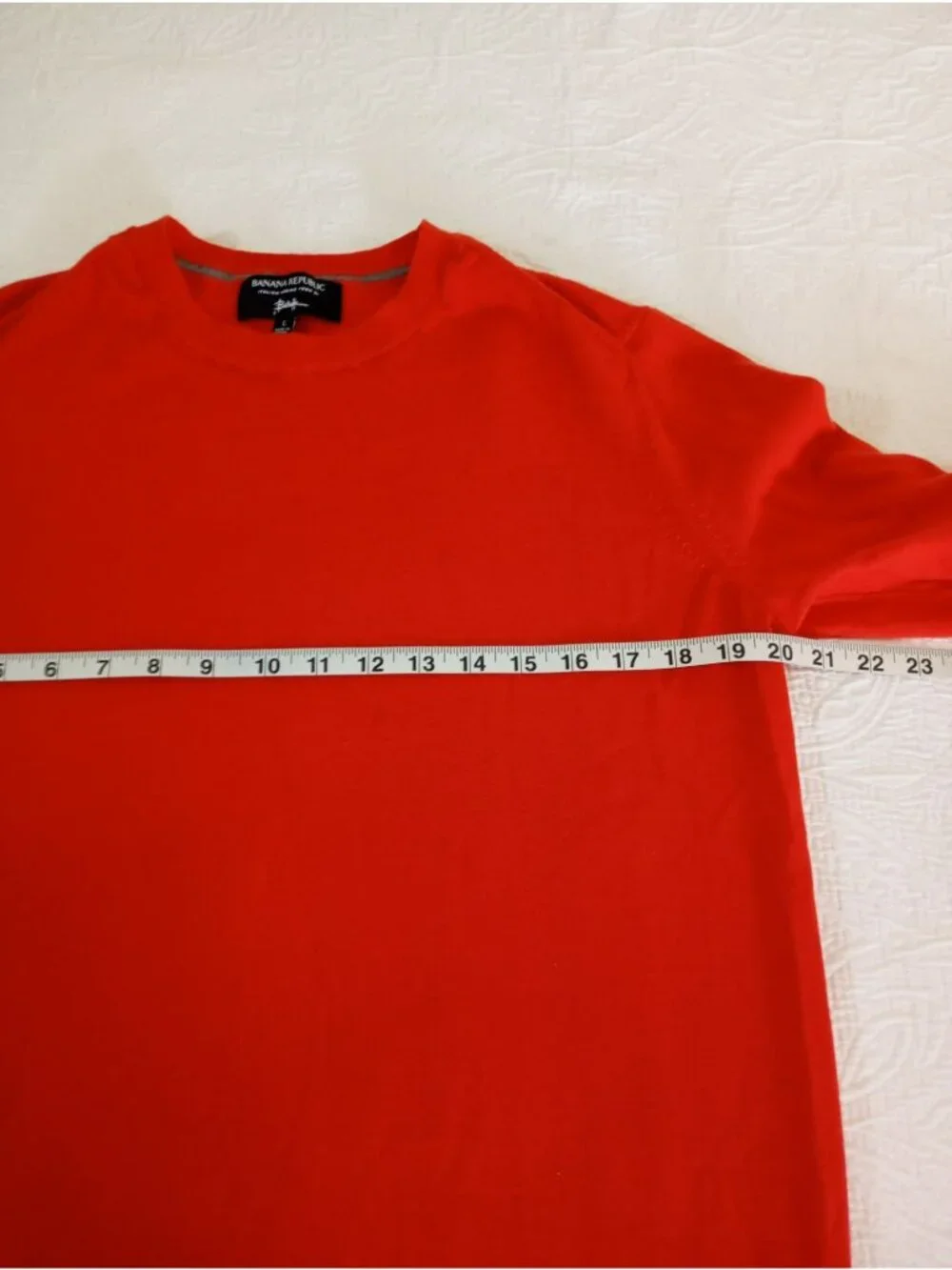 Banana Republic Italian Merino Wool Sweater Red Crewneck Mens Size L